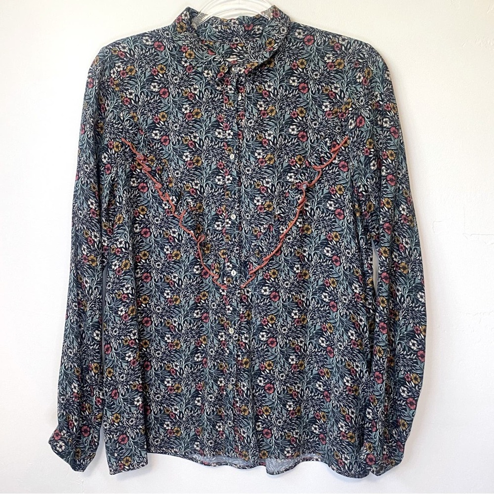 Anthropologie Acote Floral Blouse 2 xs
